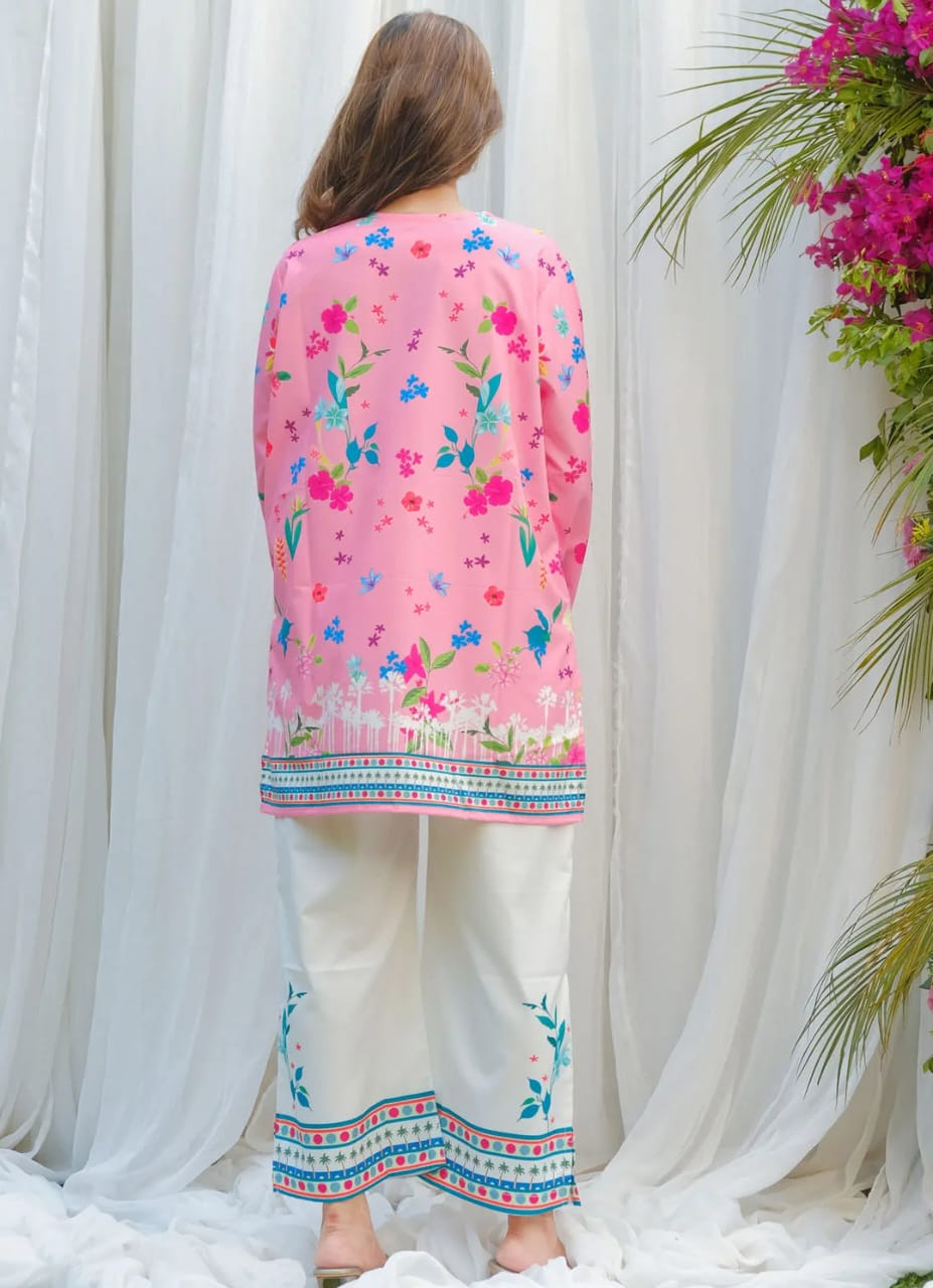 Floral Delight Printed Poly Lawn 2-Piece (Stitched)