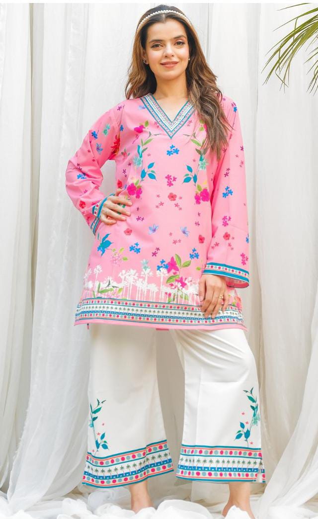 Floral Delight Printed Poly Lawn 2-Piece (Stitched)